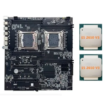 Материнская плата X99 с двумя разъемами LGA2011-3 С поддержкой двойного процессора RECC DDR4 Memory Материнская плата Компьютера с процессором 2XE5 2650 V3