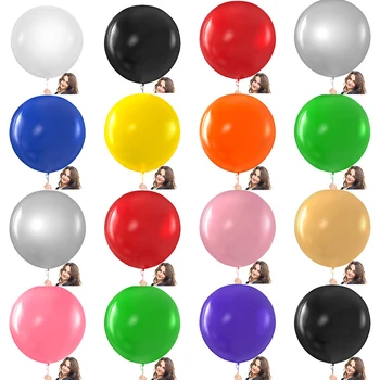 36-дюймовый большой воздушный шар, красочный круглый латексный гелиевый шар, Свадебный детский душ, украшение для вечеринки по случаю Дня рождения, Детские душевые Глобусы