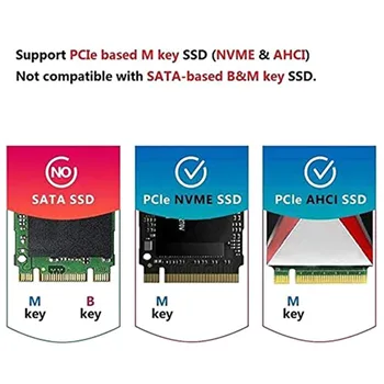 10ШТ Карта адаптера SSD-накопителя NVMe PCIe M.2 M Key M2 для Macbook Air A1465 A1466 для Macbook Pro A1398 A1502 Карта расширения