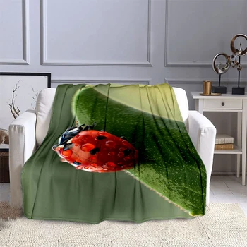 Одеяло с животными и насекомыми, детское одеяло, высококачественное фланелевое одеяло, мягкое и удобное домашнее одеяло для путешествий