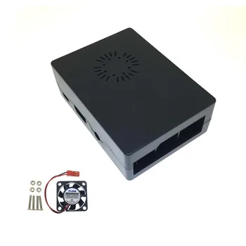 Raspberry Pi 3 ABS чехол Пластиковая коробка Черный + Охлаждающий вентилятор совместим с Raspberry Pi 3 Модель B +/3B/2B