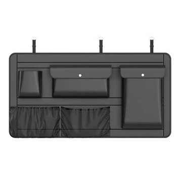 Регулируемый автомобильный ящик для хранения на заднем сиденье, 5 сумок, органайзер для багажника, Многофункциональный Автомобильный органайзер из искусственной кожи с сумкой