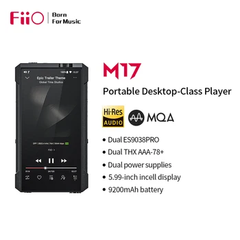 FiiO M17 настольного класса с двойным музыкальным проигрывателем ES9038PRO / Android 10 5,99 дюйма / THXAAA-78 + DSD512 HiFi Bluetooth 5,0
