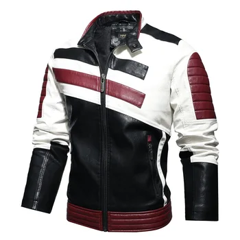2023 Мужская модная мотоциклетная куртка в стиле ретро, кожаная куртка для автомобиля, теплая кожаная весна и осень