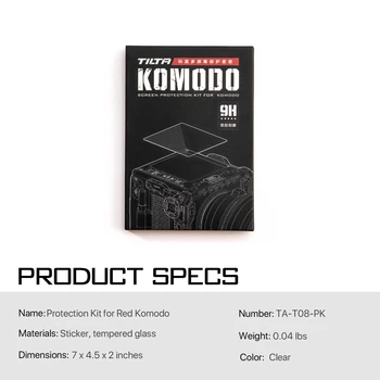 Комплект Защитной Пленки из Закаленного Стекла TILTA TA-T08-PK для Салфеток Для Чистки Экрана Red Komodo Display и Руководств По Наклейкам