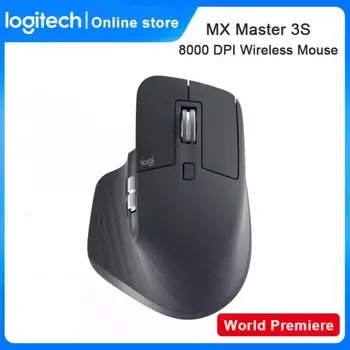 Беспроводная мышь Logitech MX MASTER 3S с частотой 2,4 ГГц, DPI 8000 Лазерная беспроводная игровая офисная мышь Bluetooth для портативных ПК с Windows 7/8