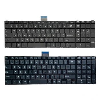 Оригинальная клавиатура ноутбука на английском языке без подсветки для Toshiba C855 C855D черного цвета