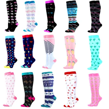 Компрессионные носки для медсестер, подходящие для лечения медицинских отеков, диабета, варикозного расширения вен, носки для мужчин и женщин, носки для бега, пеших прогулок, спортивные носки