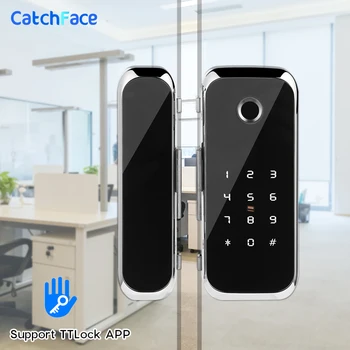 TTlock приложение Смарт-замок с отпечатком пальца Wi-Fi пульт дистанционного управления с паролем IC-карты для бескаркасной стеклянной двери или раздвижной двери