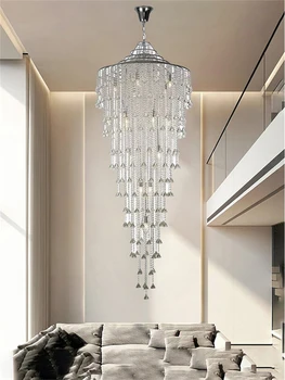 Французская люстра дизайн роскошного отеля хрустальная люстра на заказ лестничный чердак светодиодное освещение