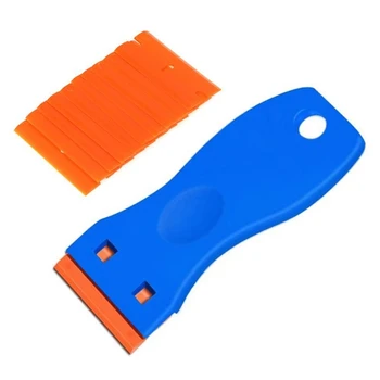 1 упаковка скребкового инструмента Пластиковый скребковый инструмент с 10 лезвиями для доставки наклеек
