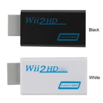 Конвертер Adapte, совместимый с WII в HD, поддерживает аудио HD 1080P 3,5 мм для ПК, дисплей HDTV-монитора, адаптер Wii 2