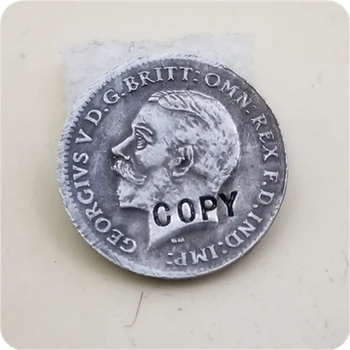 1927 Великобритания 3 пенса - КОПИЯ МОНЕТЫ Георга V-невалютные монеты-копии монет, медали, коллекционные монеты, значок