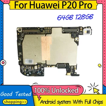 100% Оригинал Для HUAWEI P20 Pro Материнская Плата 64GB 128GB ROM 6GB RAM Материнская Плата Android OS Логическая Плата С Чипом