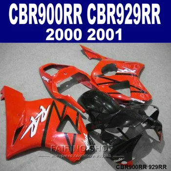 100% комплект литых под давлением обтекателей для Honda CBR929RR 00 01 красно-черный комплект мотоциклетных обтекателей CBR929RR 2000 2001 PA43