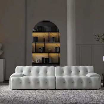Простой современный прямой диван в стиле ins, легкая роскошь в стиле ретро, повседневный и простой, скандинавский креативный дизайнер для двоих