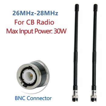 2шт CB антенна 26 МГц-27 МГц Разъем BNC Совместим с портативным CB-радио Cobra Midland Uniden Maxon Radio Shack