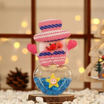 Рождественская банка с конфетами, печеньем, Мультяшный Санта-Клаус, Снеговик для куклы, Контейнер для шоколада, Бутылка для хранения орехов, Подарочная коробка на Рождество