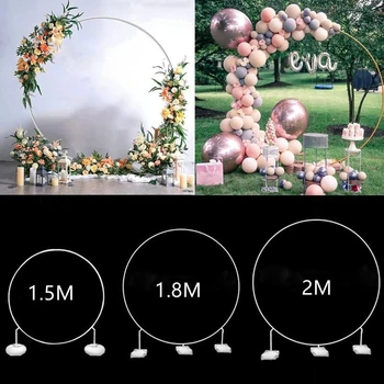 Круглое кольцо-арка из воздушного шара, основание для столба из воздушного шара, Пластиковая подставка для венка, украшение для детского душа, Дня рождения, свадьбы, вечеринки