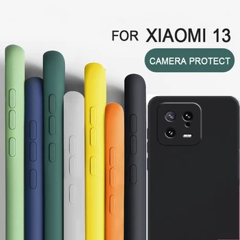 Для Xiaomi 13 Противоударный Квадратный Чехол из Жидкого Кремния TPU Для телефона Xiaomi 13 Lite /XIaomi 13 Pro / Xiaomi 12T 12T Pro / Xiaomi 13 Ultra
