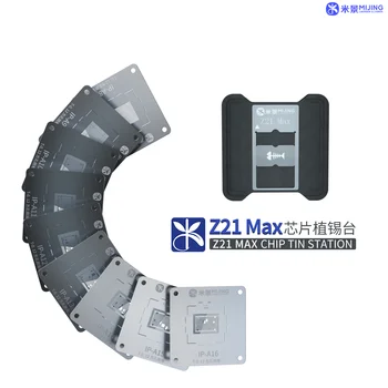 Магнитная Платформа Для Реболлинга Процессора Mijing Z21 Max iPhone A8 A9 A10 A11 A12 A13 A14 A15 Для Ремонта Android С Набором Для Адсорбции С Трафаретом