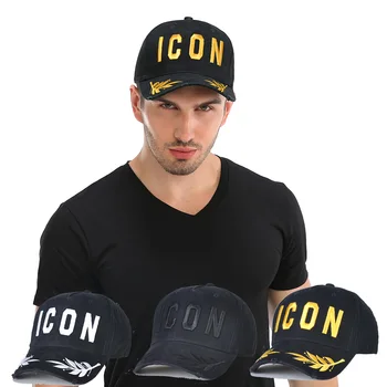 icon TOP женская мужская бейсболка, хлопковая шляпа унисекс, бейсболка высшего качества, цвет золотой, черная шляпа, кепка dsq2 для мужчин, лучший подарок