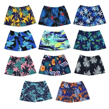 Мужские плавки, летние шорты для плавания и фитнеса, модная быстросохнущая пляжная одежда с принтом в виде дерева, Тонкие эластичные пляжные брюки с завязками