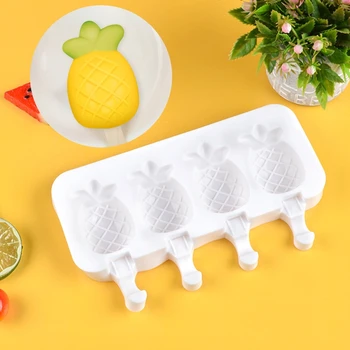 Летние Силиконовые формы для мороженого в форме ананаса, форма для мороженого, Многоразовые инструменты для приготовления фруктового мороженого, Домашняя кухня, Гаджеты ручной работы