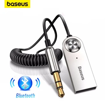 Baseus Aux Bluetooth Адаптер Для Автомобиля 3,5 мм Разъем USB Bluetooth 5,0 Приемник Динамик Авто Handfree Автомобильный Комплект Аудио Музыкальный Передатчик