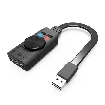 Адаптер виртуальной 7,1-канальной звуковой карты GS3 USB 3,5 мм гарнитура для ноутбука L4MD