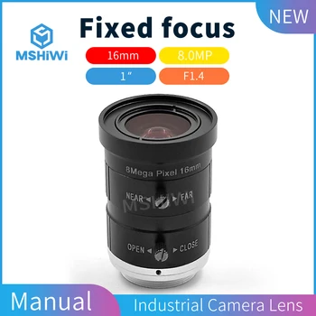 8.0MP 16mm C-Mount Объектив камеры F1.4 1 Объективы машинного зрения Iris Prime с ручной Диафрагмой для Контроля промышленных камер и Monito
