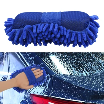 Перчатки для мытья окон автомобиля, щетки для мытья двигателя, мотоцикла, мягкая микрофибра, синель, чистка автомобиля