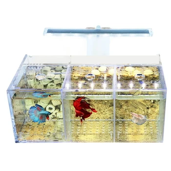 Аквариумный светодиодный акриловый аквариум для рыб, Мини Настольный светильник, Фильтры для водяного насоса-Тройной