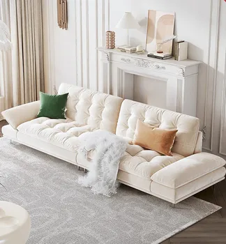 Тканевый диван Baxter Cloud Technology в кремовом стиле для гостиной, современный простой Прямой роскошный диван