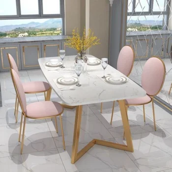 Дизайнерские современные обеденные стулья с позолоченными металлическими ножками Для макияжа Promotion, Кресло для отдыха с милыми розовыми подлокотниками, Удобная мебель Sillas