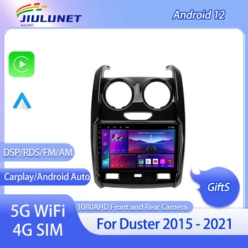 JIULUNET 8-ядерный Автомобильный радиоприемник Android 12 Для Renault Duster 2015-2020 Для LADA Largus 2021 Мультимедийный плеер Навигация