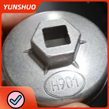 Yunshuo Торцевая крышка Масляный фильтр Гаечный ключ Инструменты для ремонта автомобилей Открывалка для ключей Гнездо 65 мм 67 мм 74 мм Алюминиевый Авто