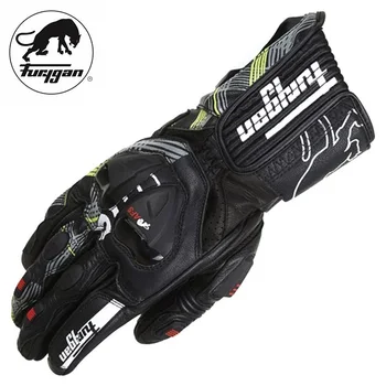 Furygan AFS19 кожаные перчатки с твердым покрытием, устойчивые к падению, для гонок, езды на горном велосипеде, перчатки для езды по бездорожью, мотоциклетные перчатки