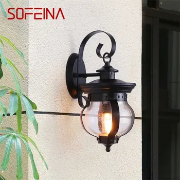 · SOFEINA Наружный ретро настенный светильник Классические бра, водонепроницаемая светодиодная лампа IP65 для дома, виллы на крыльце