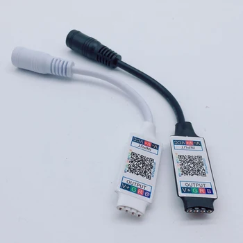 Мини RGB Bluetooth-совместимый контроллер постоянного тока 5 В 12 В 24 В Музыкальный Bluetooth светодиодный контроллер, контроллер полосы света для RGB светодиодной ленты