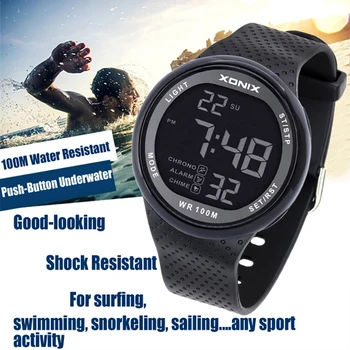 SYNOKE Мужские часы Модные 100-метровые водонепроницаемые цифровые часы для плавания и дайвинга, спортивные часы для мужчин, электронные часы Relojes Hombres
