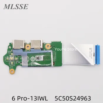 Новый оригинальный для Lenovo ThinkBook 6 Pro-13IWL IML USB-порт Плата кнопки питания + кабель 5C50S24963 100% протестирован Быстрая доставка