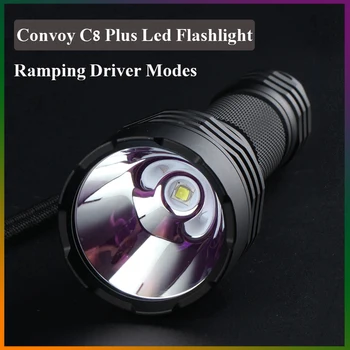 Convoy C8 Plus со светодиодным фонариком Luminus SST40 с изменяющимися режимами работы для наружного освещения, походный фонарь для кемпинга, фонарик для курения