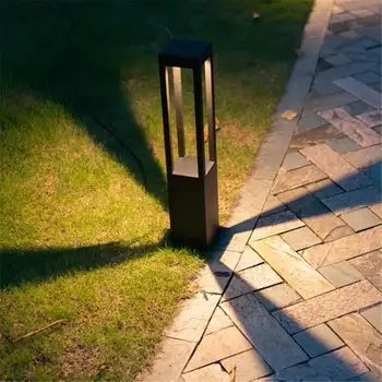 Современная уличная водонепроницаемая светодиодная лампа для газона 7 Вт 85 ~ 265 В, алюминиевый квадратный уличный фонарь Finale для освещения сада, двора виллы