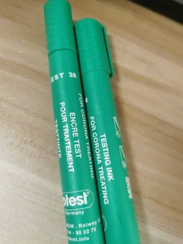 Германия arcotest dyne pen corona test пленка для проверки поверхностного натяжения, быстросохнущая ручка 38 dyne green dyne pen