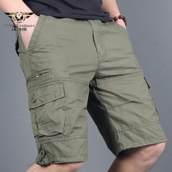 Мужские военные шорты-карго 2023, армейские камуфляжные шорты для бега трусцой, Мужские хлопковые свободные рабочие повседневные короткие брюки Плюс размер 4XL