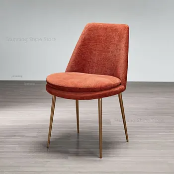 Роскошный обеденный стул Nordic Light для кухни из современной ткани, мебель для столовой для дома, обеденный стул для отдыха в отеле на заказ