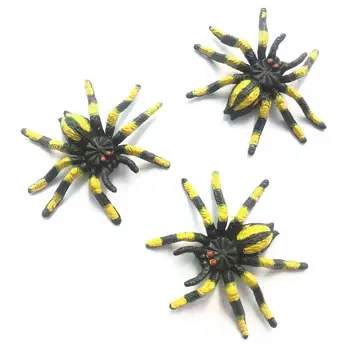 20шт новинка декоративный паук реалистичный цветной паук на Хэллоуин Маленький забавный розыгрыш поддельный паук