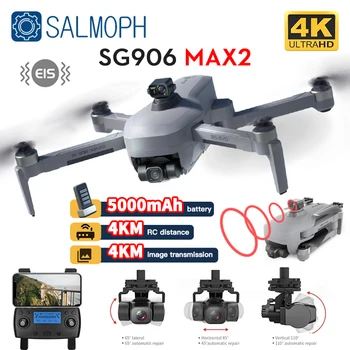SG906 MAX 1/Pro 2 Профессиональный FPV-Дрон с Камерой 4K с 3-Осевым Карданом 4 КМ Бесщеточный GPS Квадрокоптер Для Обхода препятствий RC Dron
