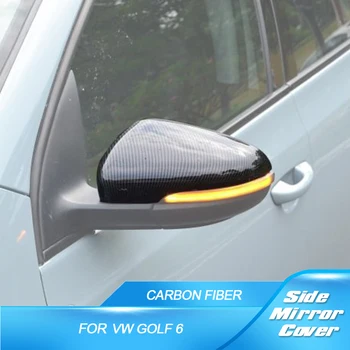 Замените Стиль Чехлов Для Боковых Зеркал из Углеродного Волокна, Подходящих Для Volkswagen VW Golf VI MK6/GTI 2010-2013, Стайлинг автомобилей